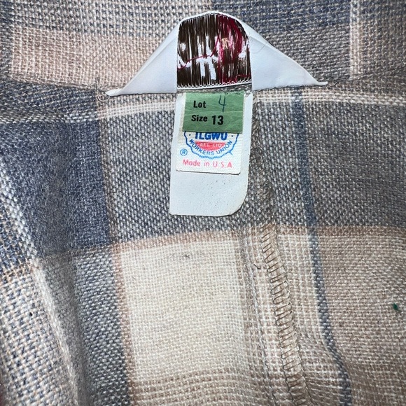 VTG 70s Jr. Things Plaid Wool Blend Blazer ILGWU Made in USA Academic Boho - Picture 7 of 14